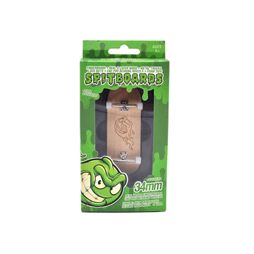 34mm x 96mm Pro Fingerboard Set-Up (Complete) | Real Wood Deck (5-Layers) | Pro Trucks with Lock-Nuts | Polyurethane Pro Wheels | Real Ball Bearings | Engraved Slimeball (Wood Version) 34 mm Pro Fingerboard SPITBOARDS